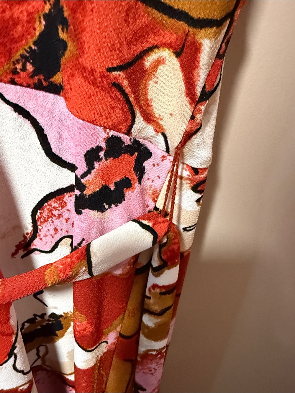 Nine West Floral Wrap Dress in Red, Pink, White, Brown - Picture 8 of 16